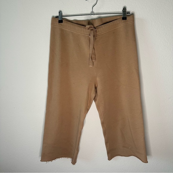 Frank & Eileen Catherine Favorite Sweatpants in Camel SZ S Raw Hem Cropped - Picture 3 of 10
